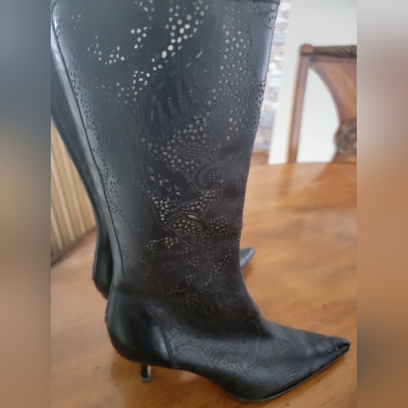 Jimmy Choo mid calf pattern Boots - Picture 6 of 8